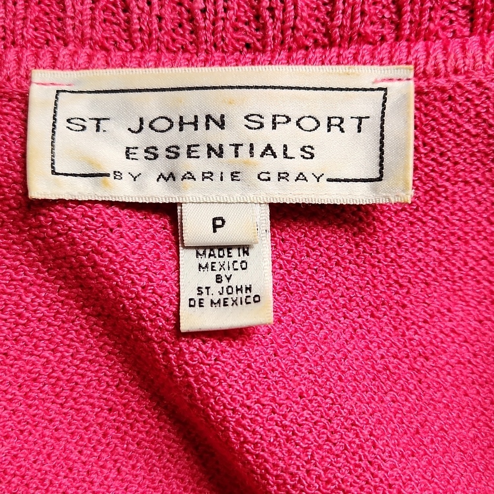 St John Pink Zip Front Cardigan Sweater - Picture 6 of 6